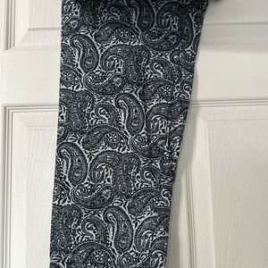 Talbots Black and White Paisley Pants